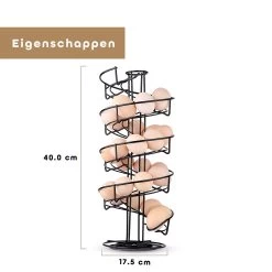 Eiermand – Eierrek – Eierhouder – Eieren – 360° - Zwart - Pasen - 39 Eieren - BAULK® -Kook Verkoop 1200x1200 1156