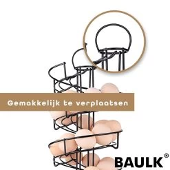 Eiermand – Eierrek – Eierhouder – Eieren – 360° - Zwart - Pasen - 39 Eieren - BAULK® -Kook Verkoop 1200x1200 1157