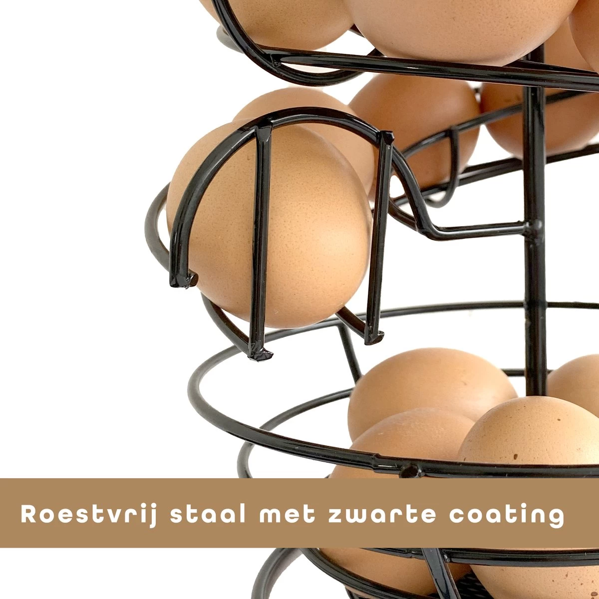 Eiermand – Eierrek – Eierhouder – Eieren – Zwart - Pasen - Tot 40 Eieren - BAULK® 4 Eiermand – Eierrek – Eierhouder – Eieren – Zwart - Pasen - Tot 40 Eieren - BAULK® - Afbeelding 2