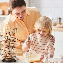 Eiermand – Eierrek – Eierhouder – Eieren – Zwart - Pasen - Tot 40 Eieren - 360° - BAULK® -Kook Verkoop 1200x1200 1177