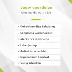 Hendi Thermoskan 1,5 Liter - Isoleerkan Met Drukknop - Zwart - Ø14,5x(H)23cm -Kook Verkoop 1200x1200 1293