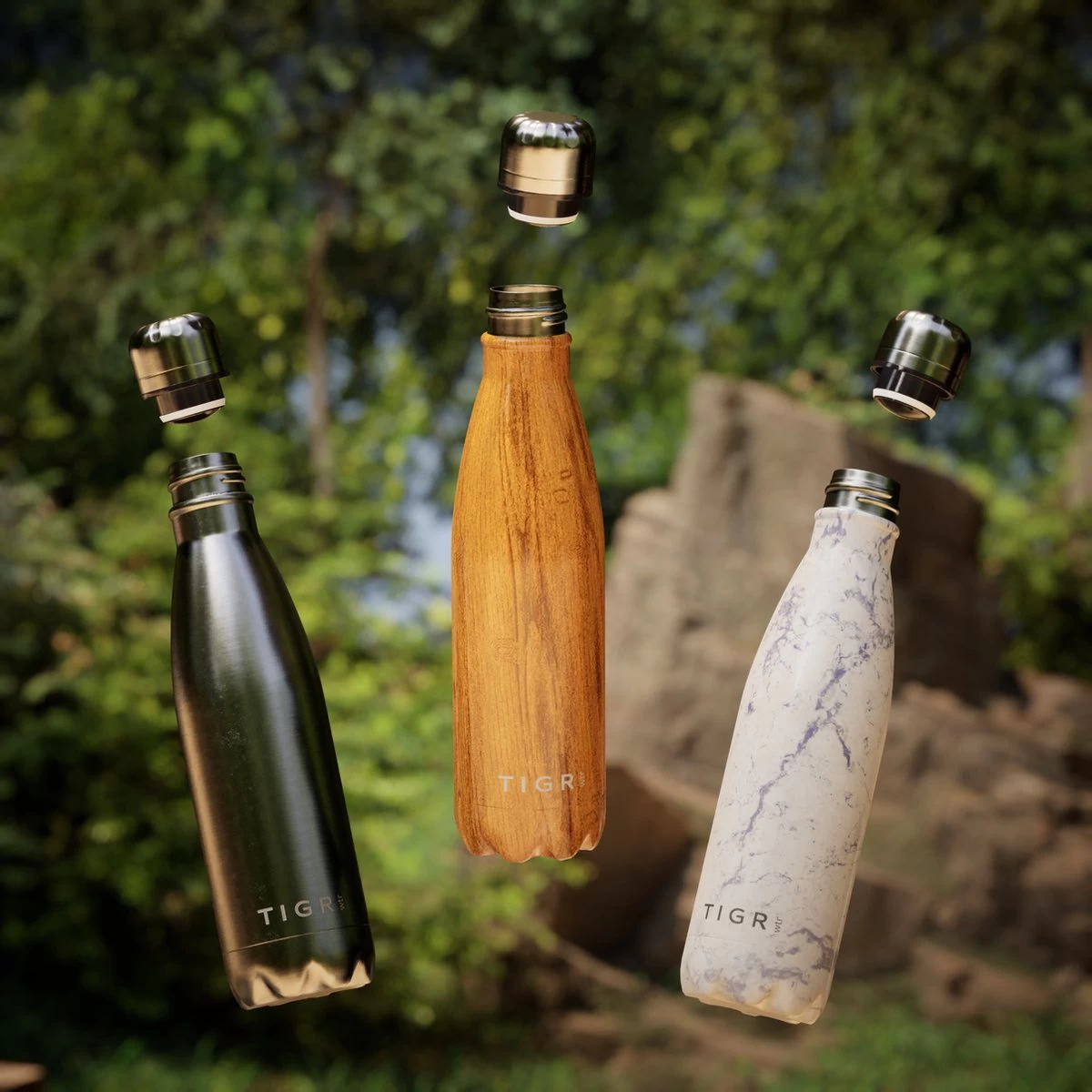 TIGR The Original - Drinkfles - Thermosfles - RVS - 500ml - Marmer - Met Afwasborstel 7 TIGR The Original - Drinkfles - Thermosfles - RVS - 500ml - Marmer - Met Afwasborstel - Afbeelding 5