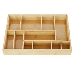 Merkloos Decopatent® Bestekbak - Lade Organizer - Besteklade - Bamboe - Hout - Bestek Bak Organizer Houder Voor Keukenla - Bestekcassette -Kook Verkoop 1200x1200 1338
