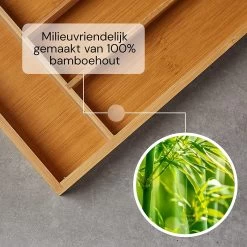 SCHOBERG Houten Bestekbak 34 Cm X 25 Cm X 5 Cm | Bamboe Enkele Keuken Bestekbak | Universele Bestekbak -Kook Verkoop 1200x1200 1368