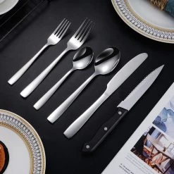 Deleca 6 Persoons Bestekset (36-delig) - Lepels, Messen, Vorken & Steakmessen - Vaatwasserbestendig - Zilver / RVS -Kook Verkoop 1200x1200 1378