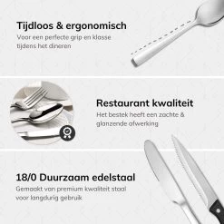 Deleca 6 Persoons Bestekset (36-delig) - Lepels, Messen, Vorken & Steakmessen - Vaatwasserbestendig - Zilver / RVS -Kook Verkoop 1200x1200 1381