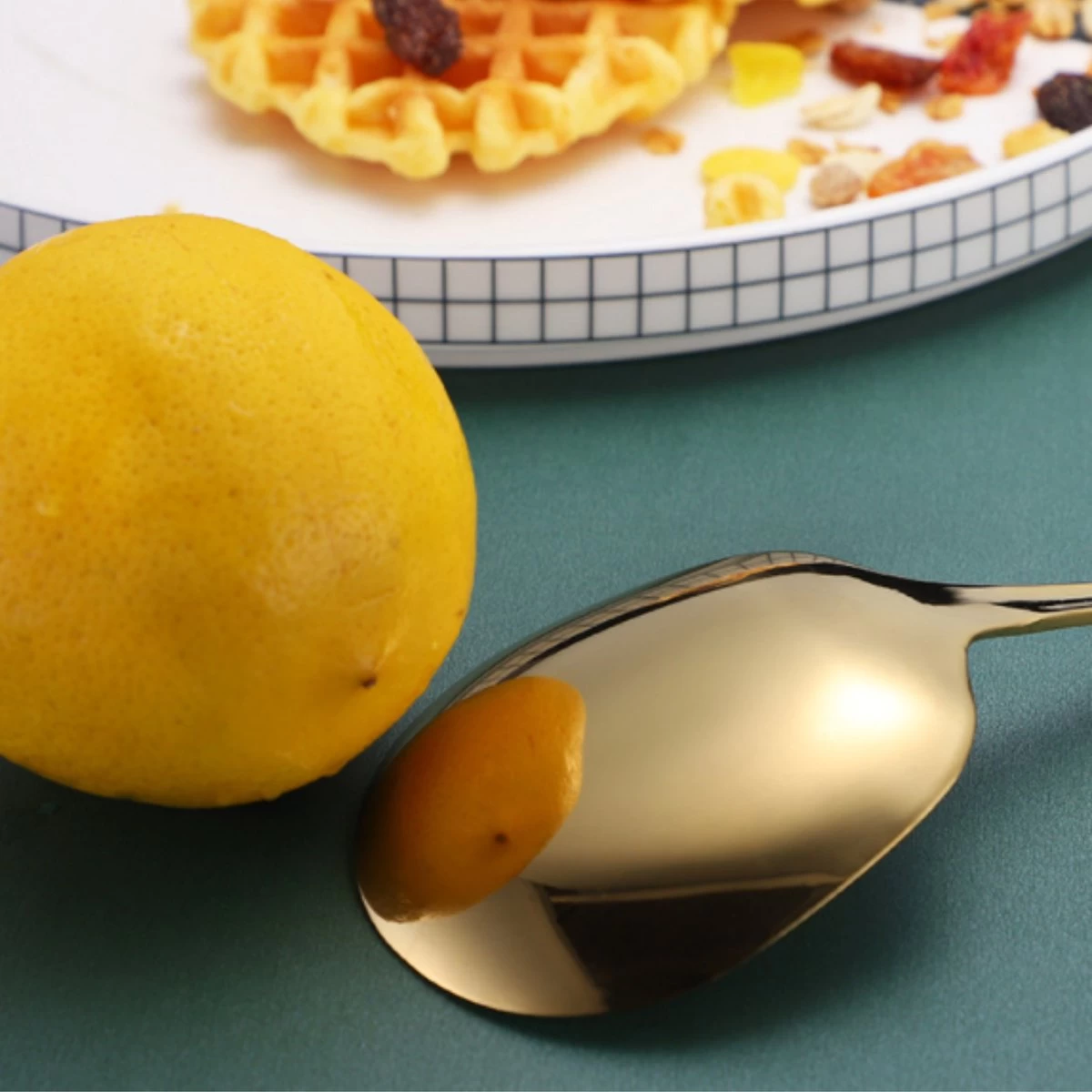 House Of Husk® Opscheplepel Set - Goud - Serveerlepel - Groetelepel - Aardappellepel - 21cm - RVS - 4 Stuks 6 House Of Husk® Opscheplepel Set - Goud - Serveerlepel - Groetelepel - Aardappellepel - 21cm - RVS - 4 Stuks - Afbeelding 4