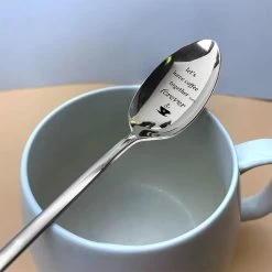 Merkloos Lepel Met Tekst - "Let's Have Coffee Together Forever" - 19.5cm - Valentijn Cadeau Voor Hem Of Haar - Valentijnsdag Verrassing - Versierde Lepel - Lange Lepel - Cadeautje -Kook Verkoop 1200x1200 1525