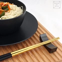 House Of Husk Chopsticks Set - Koreaanse Eetstokjes - Vaatwasserbestendig - RVS - 5 Paar - Duo Tone - Zwart Goud -Kook Verkoop 1200x1200 1544