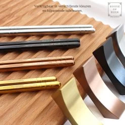 House Of Husk Chopsticks Set - Koreaanse Eetstokjes - Vaatwasserbestendig - RVS - 5 Paar - Zwart -Kook Verkoop 1200x1200 1568