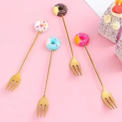 Gebaksvorkjes Donut Set Van 4 Taartvorkjes - Goud -Kook Verkoop 1200x1200 1585