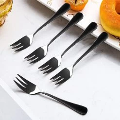 House Of Husk® Gebaksvorkjes - Dessertvorken - Taartvorkjes - Cocktailvorken - Klein Vorkjes - 12 Stuks - RVS - Zwart -Kook Verkoop 1200x1200 1586