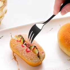 House Of Husk® Gebaksvorkjes - Dessertvorken - Taartvorkjes - Cocktailvorken - Klein Vorkjes - 12 Stuks - RVS - Zwart -Kook Verkoop 1200x1200 1588