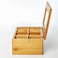 Lumaland Cuisine - Theedoos Van Bamboe - Theebox Met 8 Vakken - Duurzam Decoratief Materiaal - Ca. 28 X 16 X 9 Cm -Kook Verkoop 1200x1200 1640