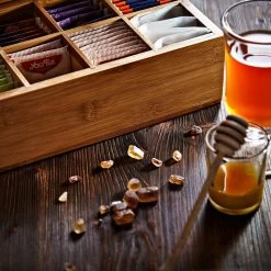 Lumaland Cuisine - Theedoos Van Bamboe - Theebox Met 8 Vakken - Duurzam Decoratief Materiaal - Ca. 28 X 16 X 9 Cm -Kook Verkoop 1200x1200 1642