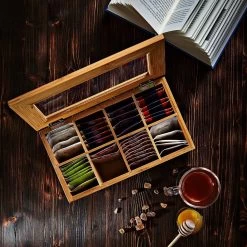 Lumaland Cuisine - Theedoos Van Bamboe - Theebox Met 8 Vakken - Duurzam Decoratief Materiaal - Ca. 28 X 16 X 9 Cm -Kook Verkoop 1200x1200 1645