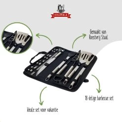 Krumble 18-delige Barbecue Set / Roestvrijstalen BBQ Set Van 18 / Inclusief Handige Opbergtas - RVS -Kook Verkoop 1200x1200 165