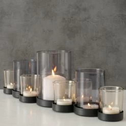 Theelichthouder Zwart Metaal / Glas. Set Van 9 -Kook Verkoop 1200x1200 1656