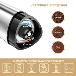 Comes In Handy - Koffiemolen Handmatig - Keramische Kern - Roestvrijstaal - Instelbare Maalgraad -Kook Verkoop 1200x1200 1709