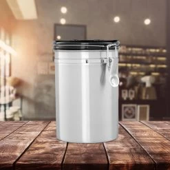 Relaxdays Voorraadbus Koffie - Koffieblik - Luchtdicht - Koffiebus - Zilver - Metaal Groot -Kook Verkoop 1200x1200 1713