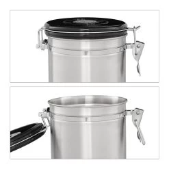 Relaxdays Voorraadbus Koffie - Koffieblik - Luchtdicht - Koffiebus - Zilver - Metaal Groot -Kook Verkoop 1200x1200 1714