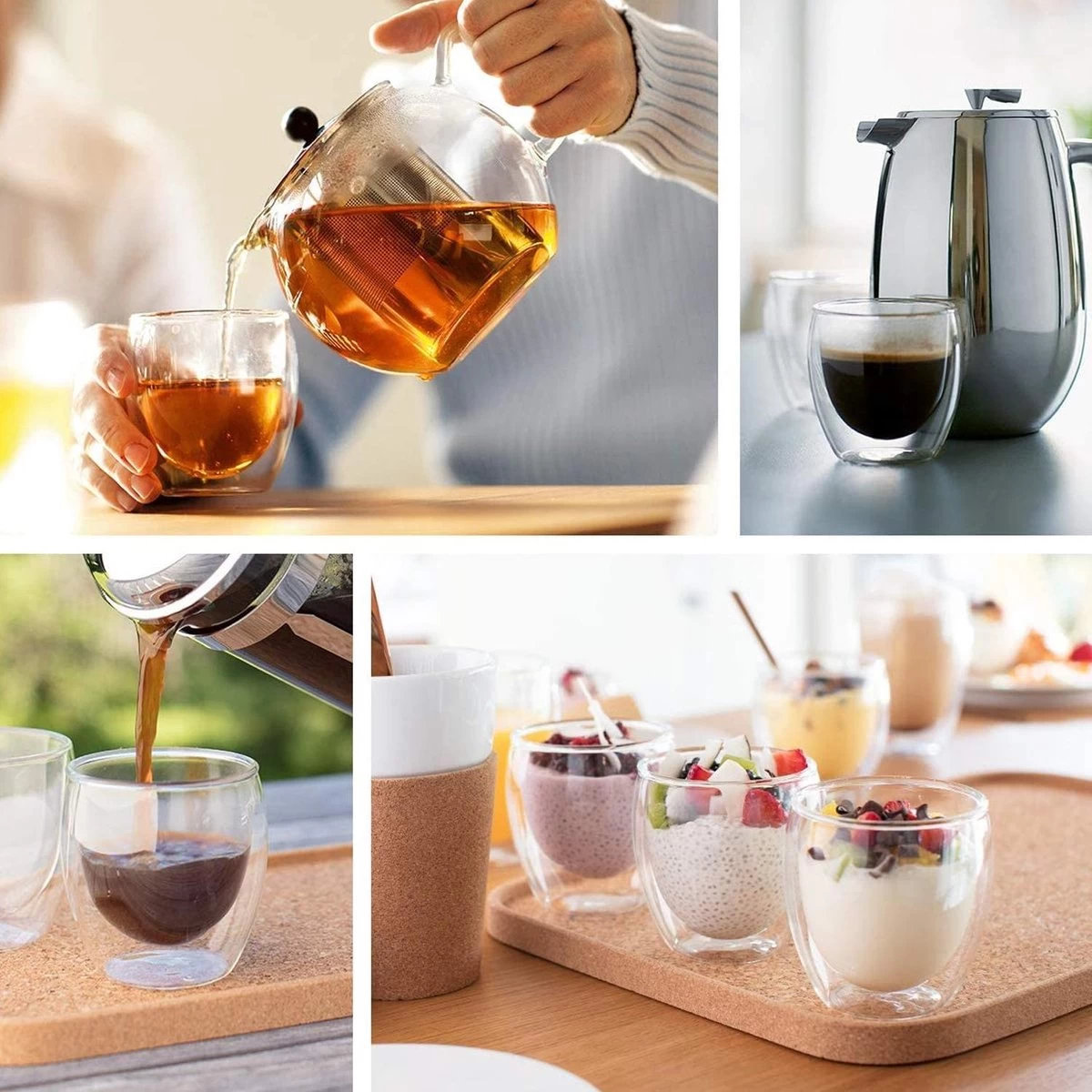 Bodum Theeglazen - Dubbelwandige Koffieglazen - 80 Ml - 6 Stuks - Carte Noire 6 Bodum Theeglazen - Dubbelwandige Koffieglazen - 80 Ml - 6 Stuks - Carte Noire - Afbeelding 4