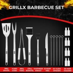 GrillX Barbecue Gereedschap Set - 19-delig - Inclusief Luxe Draagtas - BBQ Accesoires - Gereedschapset -Kook Verkoop 1200x1200 178
