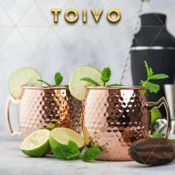 Toivo Moscow Mule Bekers Deluxe 2 Stuks - Brons - 500 Ml - Inclusief RVS Rietjes - Cocktailglas - Bekers -Kook Verkoop 1200x1200 1842