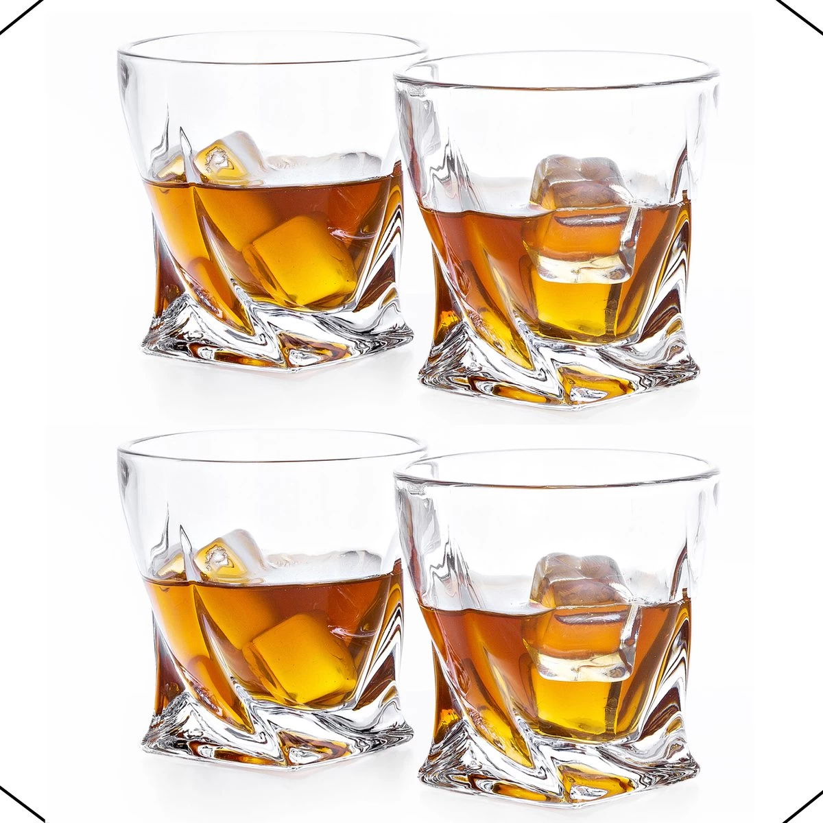 VDN Edam Whiskey Glazen Set Handgeblazen - 4 Whiskeyglazen – Tumbler - Loodvrij Kristal Glas 3 VDN Edam Whiskey Glazen Set Handgeblazen - 4 Whiskeyglazen – Tumbler - Loodvrij Kristal Glas
