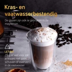 VDN Dubbelwandige Koffieglazen Theeglazen - 300 ML Mokken - Set Van 4 Handgeblazen Cappuccino Latte Macchiato Glazen Dubbelwandig -Kook Verkoop 1200x1200 1986
