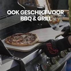 Buxibo 2in1 Pizzasteen - Voor BBQ & Oven - Inclusief Serveer Plank - Pizzabord/Pizzaplank - 30.5 X 38.1 X 1.4 Cm -Kook Verkoop 1200x1200 214