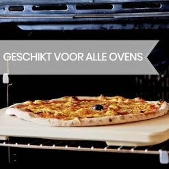 Buxibo 2in1 Pizzasteen - Voor BBQ & Oven - Inclusief Serveer Plank - Pizzabord/Pizzaplank - 30.5 X 38.1 X 1.4 Cm -Kook Verkoop 1200x1200 215