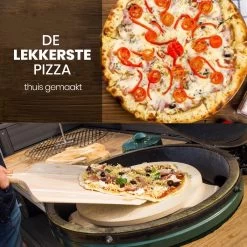 Buxibo 2in1 Pizzasteen - Voor BBQ & Oven - Inclusief Serveer Plank - Pizzabord/Pizzaplank - 30.5 X 38.1 X 1.4 Cm -Kook Verkoop 1200x1200 220