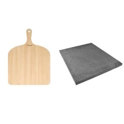 ETNA Pizza Set - Grote Pizzasteen & GRATIS Pizzaschep - 30 Cm X 38 Cm - Echt Italiaanse Pizzasteen - Broodbaksteen - BBQ Pizzasteen - Gemaakt Van Lavasteen Uit De Etna - Non-stick - Eppicotispai -Kook Verkoop 1200x1200 242