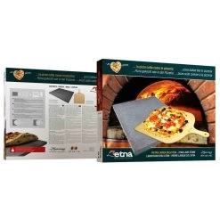 ETNA Pizza Set - Grote Pizzasteen & GRATIS Pizzaschep - 30 Cm X 38 Cm - Echt Italiaanse Pizzasteen - Broodbaksteen - BBQ Pizzasteen - Gemaakt Van Lavasteen Uit De Etna - Non-stick - Eppicotispai -Kook Verkoop 1200x1200 243
