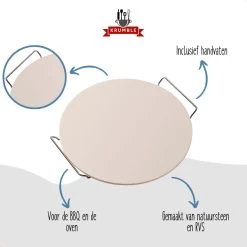 Pizzasteen BBQ & Oven | Pizzaplaat Voor De Lekkerste Bereiding Van Een Pizza Op Jouw Barbecue Of In De Oven | Pizza Stone Rond | Medium (33 Cm) -Kook Verkoop 1200x1200 260