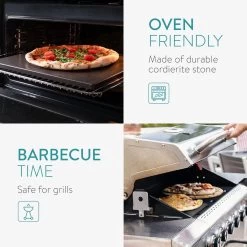 Navaris Pizzasteen XL Voor Oven En Barbecue - Rechthoekige Pizzaplaat 38 X 30 Cm - Inclusief Receptenboek - Keramisch Geglazuurd - Zwart -Kook Verkoop 1200x1200 267