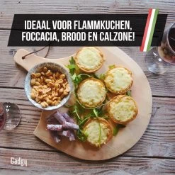 Gadgy Pizzasteen Met Pizzaschep – Cordieriet Voor Knapperige Pizzabodem – Pizzasteen Voor BBQ, Oven Of Kamado - Pizzaspatel - Pizza Set -Kook Verkoop 1200x1200 290