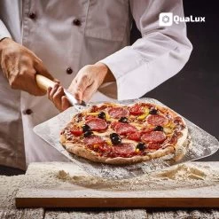 Qualux Pizzaschep Tweedelig – Pizzaschep Voor BBQ – Ophangbaar – Hout/rvs 12 Qualux Pizzaschep Tweedelig – Pizzaschep Voor BBQ – Ophangbaar – Hout/rvs -Kook Verkoop 1200x1200 3