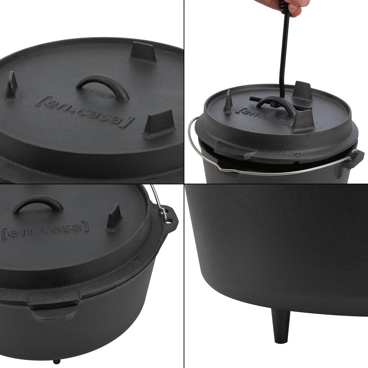 Dutch Oven Enkhuizen Met Deksel Gietijzer Zwart 4,2 L 4 Dutch Oven Enkhuizen Met Deksel Gietijzer Zwart 4,2 L - Afbeelding 2