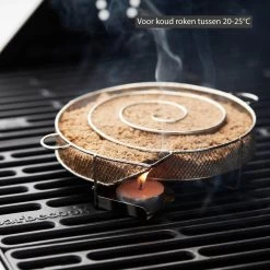Barbecook - Smokerbox - Starter Set Met 3 Soorten Rookmot - Rookgenerator - Rookdoos - Koud Roken BBQ/Barbeque - Cold Smoke - Spiraal - RVS - Ø 17 Cm -Kook Verkoop 1200x1200 439