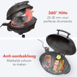 KitchenBrothers Elektrische BBQ - Met Grillplaat - Anti-aanbaklaag - Incl. Plank/Houders - Grilloppervlak 46,5x33,8cm - Tot 300°C - 2400W - Zwart 16 KitchenBrothers Elektrische BBQ - Met Grillplaat - Anti-aanbaklaag - Incl. Plank/Houders - Grilloppervlak 46,5x33,8cm - Tot 300°C - 2400W - Zwart -Kook Verkoop 1200x1200 488