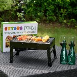 Merkloos Decopatent® Portable Houtskool BBQ - Barbecue - Inklapbaar - Barbecue Houtskool - Tafel Grill - Camping - Strand - Festival - Park -Kook Verkoop 1200x1200 511