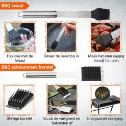 BBQ Accesoires Gereedschapset Koffer Set Tang Borstel Schort Barbecue Dagdeals - Chef Cook BBQ Accessoires Set -Kook Verkoop 1200x1200 552