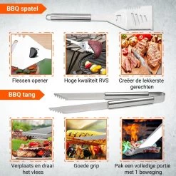 BBQ Accesoires Gereedschapset Koffer Set Tang Borstel Schort Barbecue Dagdeals - Chef Cook BBQ Accessoires Set -Kook Verkoop 1200x1200 554