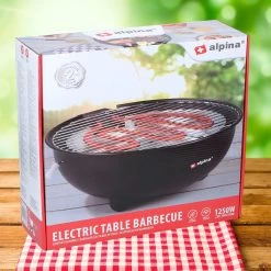 Alpina Elektrische BBQ - Tafel-Barbecue - Geen Rook - Binnen Barbecueën - 1250W - Ø 30 Cm - Zwart -Kook Verkoop 1200x1200 620