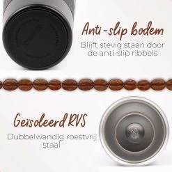 SIP !T® Premium RVS Koffiebeker To Go Thermosbeker – 380 ML – Herbruikbare Koffie & Theebeker – Lekvrij – Zwart - Valentijn -Kook Verkoop 1200x1200 754