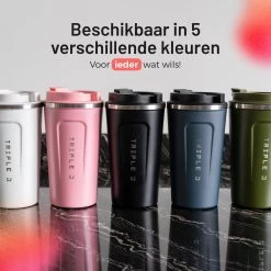 Triple J® Koffiebeker To Go - Thermosbeker - BPA & Lekvrij - 510ml - Roze -Kook Verkoop 1200x1200 771