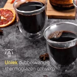Dubbelwandige ESPRESSO Glazen Van Borosilicaat - Warme En Koude Dranken Kopjes - 70 ML - Set Van 4 -Kook Verkoop 1200x1200 851