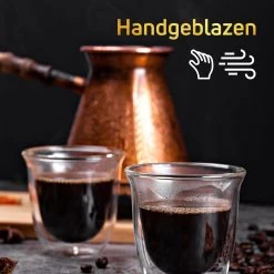 Dubbelwandige ESPRESSO Glazen Van Borosilicaat - Warme En Koude Dranken Kopjes - 70 ML - Set Van 4 -Kook Verkoop 1200x1200 852